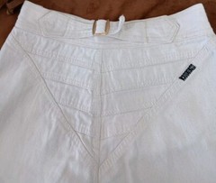 Vintage Jeans 70s N’est-Ce Pas? White Denim Chevron Sizer Back Super Rare 26X34