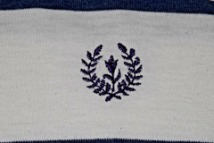 Vintage T-Shirt Huntington Ridge Size M 90s Navy Blue White Stripe Ringer