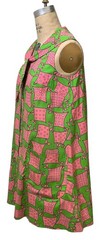 Late 60s/Early 70s Vintage Women’s Scarf Print Miss Bergdorf Trapeze Dress Sz S