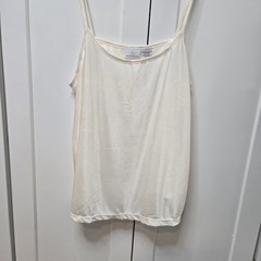 Jaclyn Smith Slip Top Chemise 1x Cream Silky Under Shirt Tank Cottagecore