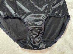 Vtg MARILYN MONROE 7159-49 Second Skin Satin 2X Black Leopard Panties #219