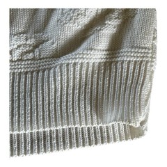 Vtg Sweater Bazaar 80s White Sweater Pullover Seashell Nautical 1/2 Sleeve Sz M