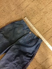 Vtg 1970s Militaires 12.5” Bell Bottom Denim Jeans W / Braided Sides 26 X 30
