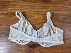 VTG Warner’s Bra 36D Lace Charmers Unlined Underwire Nylon All Lace Ivory