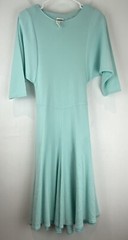 Vintage 70’s OOPS California Girls Blue Teal Tie back Wrap Dress Size Small