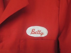 Vintage 1970’s Buick Red Long Lab Coat, GM, Official, Betty, Cool Collectible