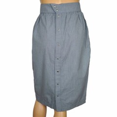Vintage Thierry Mugler Cotton Skirt Suit 2 piece Ensemble Size 42 Large 1980s