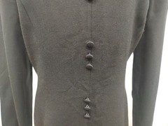80’s Vintage Studio 1 Dress Black Jacket Dress Style Keyhole Neck Braided Trim L