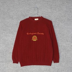 Vintage United Colors of Benetton Sweater Womens M Red Ecological Society