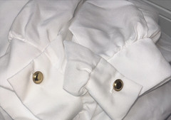 VTG Judy Bond Women Size 14 Button Up Long Sleeve Embroidered Collar Top White