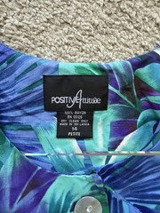 NWT ~ VTG ~ 1980s ~ Positive Attitude ~ Tropical Sheath Dress ~ Size 14P