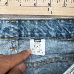 Vintage 90s Levis 512 Slim Fit Tapered Leg Jeans Womens M Blue Denim Cotton USA