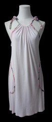 Vintage 70’s Pink Terrycloth Coverup Beach Dress Drawstring Stripe Tie Pockets S