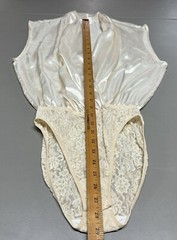 Vintage NWT Talbots Intimates Ivory Bodysuit Lingerie Lace Classic Bridal USA