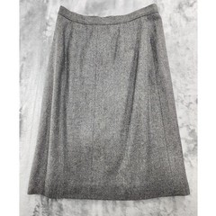 Vintage 70s Bert Newman Suitime Skirt Suit Set Womens M Gray Wool Blend Tweed