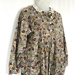 Vintage Ruth Norman Cottagecore Midi Dress Small Dainty Floral Lace Collar Boho
