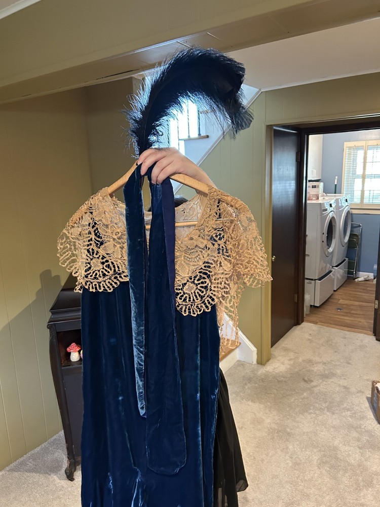 Vintage 1920’s cobalt Blue flapper style dress