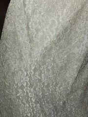 VTG Satin Lace Drop Waist Flapper Maxi Dress Roaring 20s styL 50 ETHEL CANE ESQU