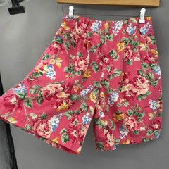 Vtg 90s Liz Claiborne Lizsport Floral Shorts Sz 8 Pink Rose High Waisted Pleated