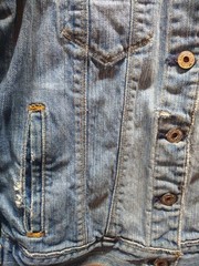 Vintage Polo Jeans Co. Ralph Lauren Size Medium Denim Jacket Thrashed Grunge