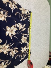 Vtg 90s Jaclyn Smith Floral Skirt Blouse Set Plus 24W 26W Navy Lily Flowy Summer