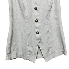 Vintage 80s La Belle Ivory Victorian Hippie Waistcoat Vest Top size Small
