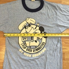 Vintage 80s Mickey Mouse I Flip Over Gymnastics At High Country Size M T Shirt