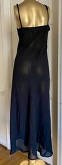 Vtg 90s Y2K Minimalist Express Sheer Long Slip Dress Naked Whimsigoth Size 1/2