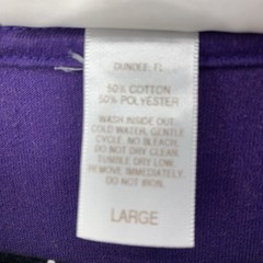Vtg Women’s Large Cat Lady Collared Tshirt Colorful Boho Grunge Purple Kittens
