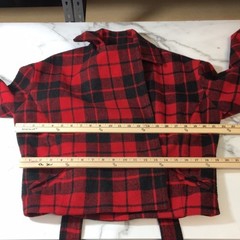 The Limited Vintage 90s Red Black Plaid Flannel Jacket Womens SP Wool Blend