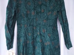 Vintage Coco Bianco Dress size 14 green/gold long sleeve NWT