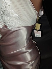 VTG SATIN LIQUID SHINY G&O nwt NEGLIGEE HOLLYWOOD GLAM S 40S STYL GOWN NIGHTGOWN