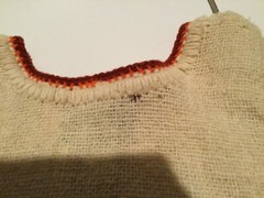 Vintage Hand Knit 100% Wool Chunky Knit Sweater Size S-M Peasant Style Handwoven
