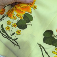 Vintage Alfred Shaheen Yellow Floral Butterfly Maxi Dress 50s 70s Hawaii 12
