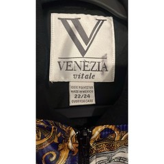 Vintage 80s Venezia Vitale Baroque Clocks Bomber Jacket