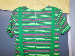 VTG 60s 70’s DRESS MINI JUMPER STRIPED KNIT POLY GREEN XS/S MOD GOGO GROOVY