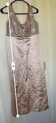 Custom 1960s Hostess Party Cocktail Gown Brocade W/Beaded Made By Chan