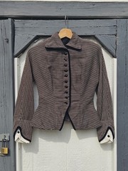 Vintage 1940s Striped Skirt Suit Set