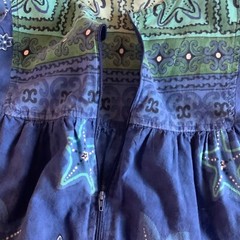 Coastal National blue greens star fish women’s long lounge dress size M leisure