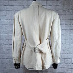 Vintage 80s Byblos Capriccio Linen Blazer Women’s Medium Suit Jacket Italy