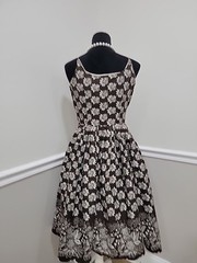 Vintage Cotton Floral Dress Full Skirt Retro 50s/ Mid Century Style