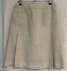 Lovely vintage 1960s/1970s textured oatmeal FLETCHER JONES skirt