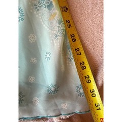 Vintage Y2K Napoli Seafoam Floral Cowl Neck Dress Rhinestone Flower