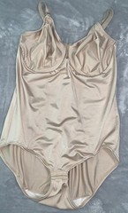 VTG Glossy Stretch satin Bodybriefer All-In-One Girdle Bodysuit 40DD Shaping