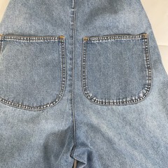 Vintage Gitano Denim Blue Jean Bib Shortalls 80s Womens Size M Hipster Festival