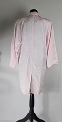 Vintage 80s 90s Sexy Baby PINK US BOYS TRENCH COAT DUSTER SILKY SHINY BUTTONS