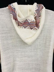 Vintage shirt lot, 1970 1980 deadstock sweater vest white teal red hood top L