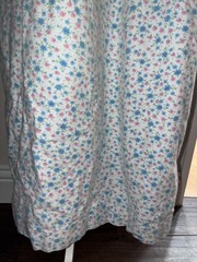 Sears Vintage Nightgown Warm Flannel 12 14 White Pink Blue Tiny Flowers Vintage