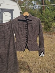 Vintage 1940s Striped Skirt Suit Set