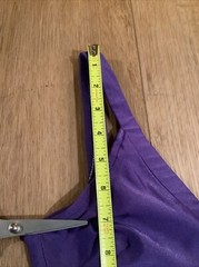 Vintage Oleg Cassini Peter Pan Swimsuit Purple Button Front 60s 70s Repair
